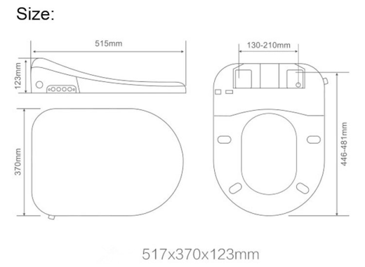 Dusch-WC Aufsatz U101A