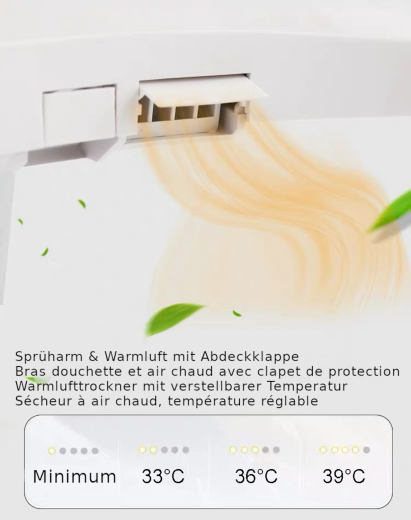 Warmluftrockner mit verstellbarer Temperatur