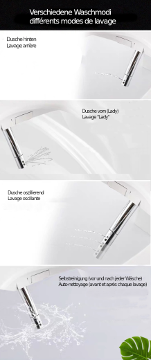 4 verschiedene Waschmodi